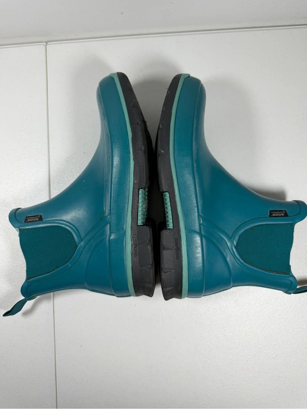 Bogs Amanda Slipboop Teal Rain Chelsea Boots - Waterproof Slip-On Womes size 8